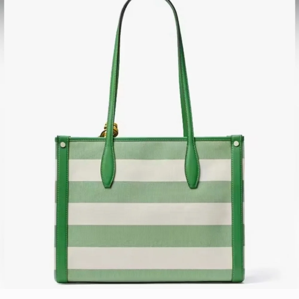 💚🔹️ KATE SPADE🔹️ Market Cabana Canvas Medium Tote ✨️💚 - Picture 2 of 10